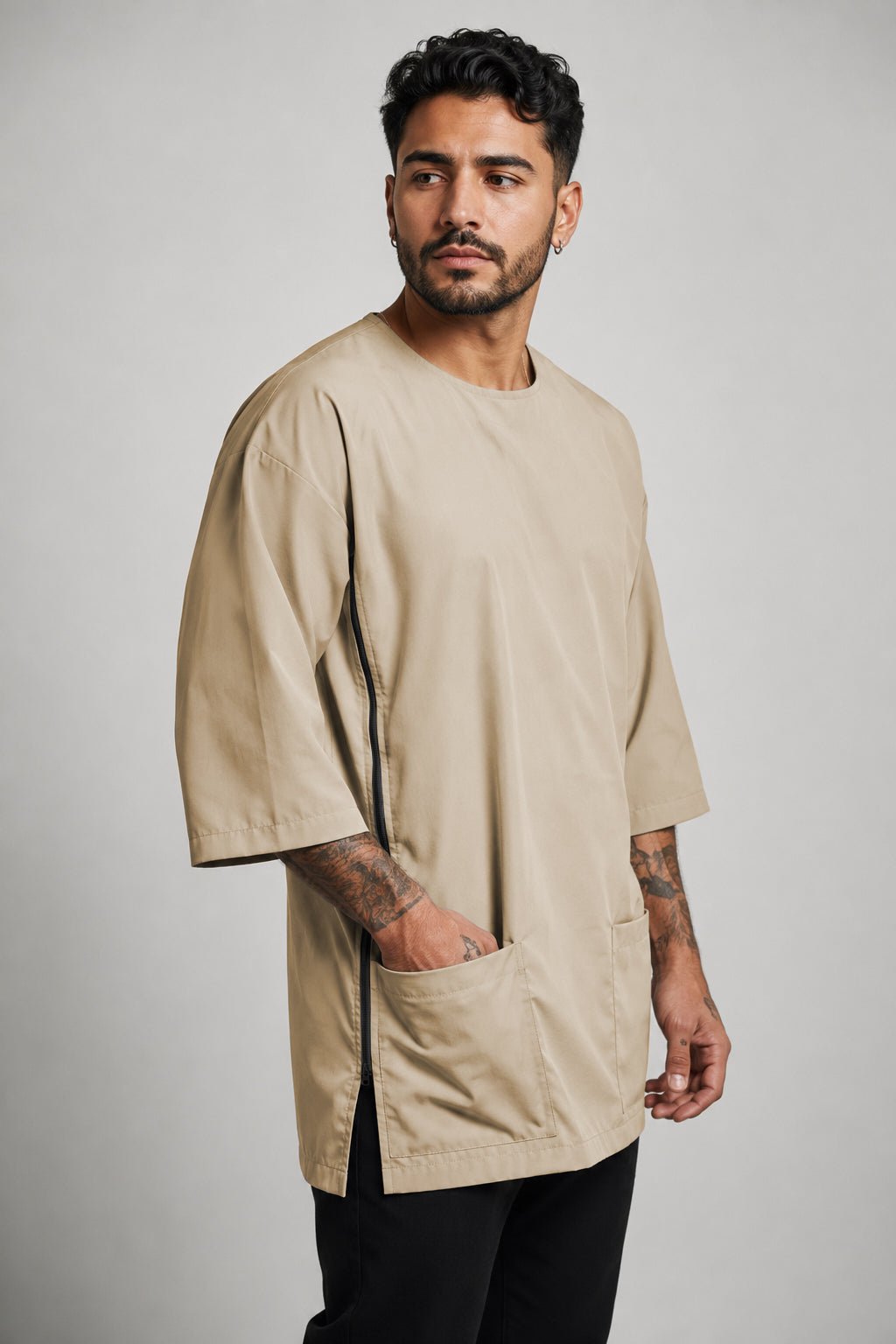 Barber Jacket - Side Zipper